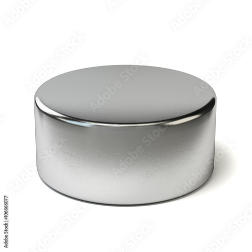 Neodymium magnet on white