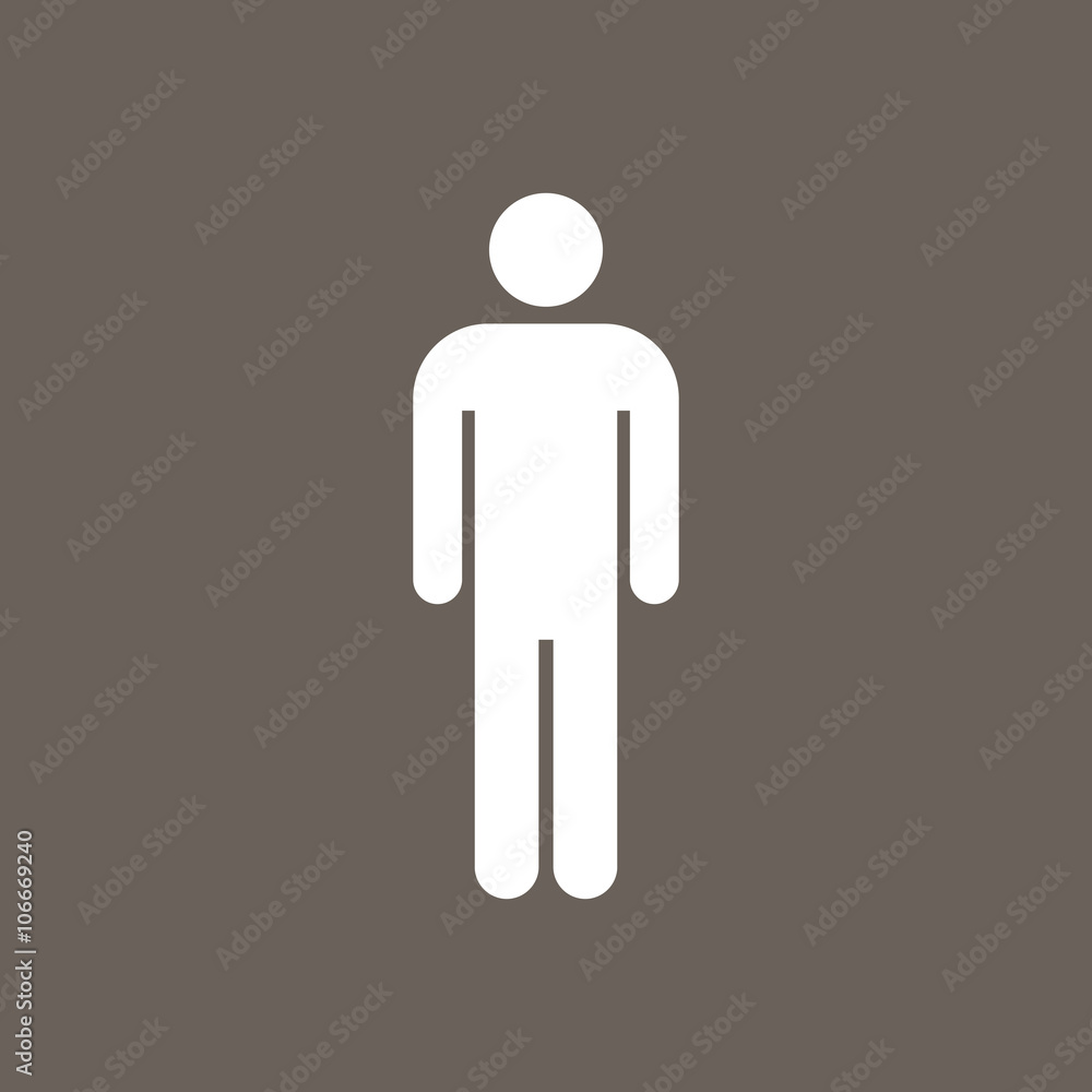 Man, Male, Human Icon on Dark Gray Color. Eps-10. Man, Male, Human Icon on Dark Gray Color. Eps-10.