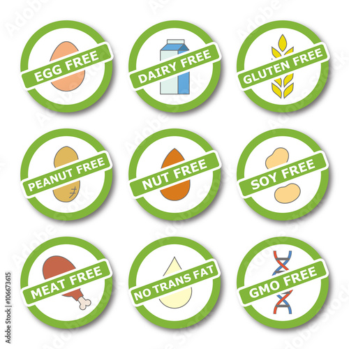 Allergen free icons