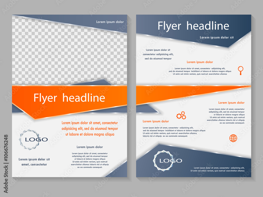 Vector flyer template design. For business brochure, leaflet or magazine cover Vector flyer template design. For business brochure, leaflet or magazine cover