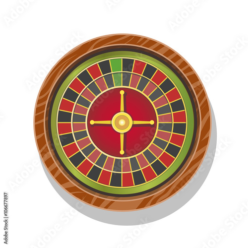 Vector illustration of  casino roulette wheel