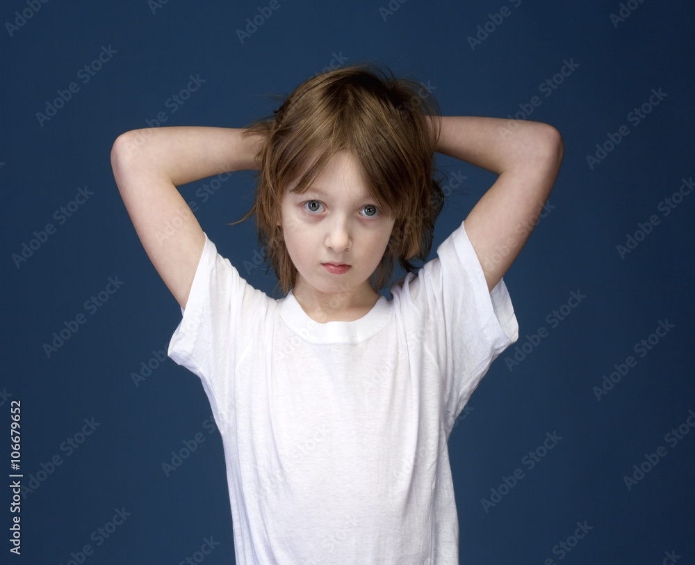 Portrait of a Boy with Blond Hair Portrait of a Boy with Blond Hair