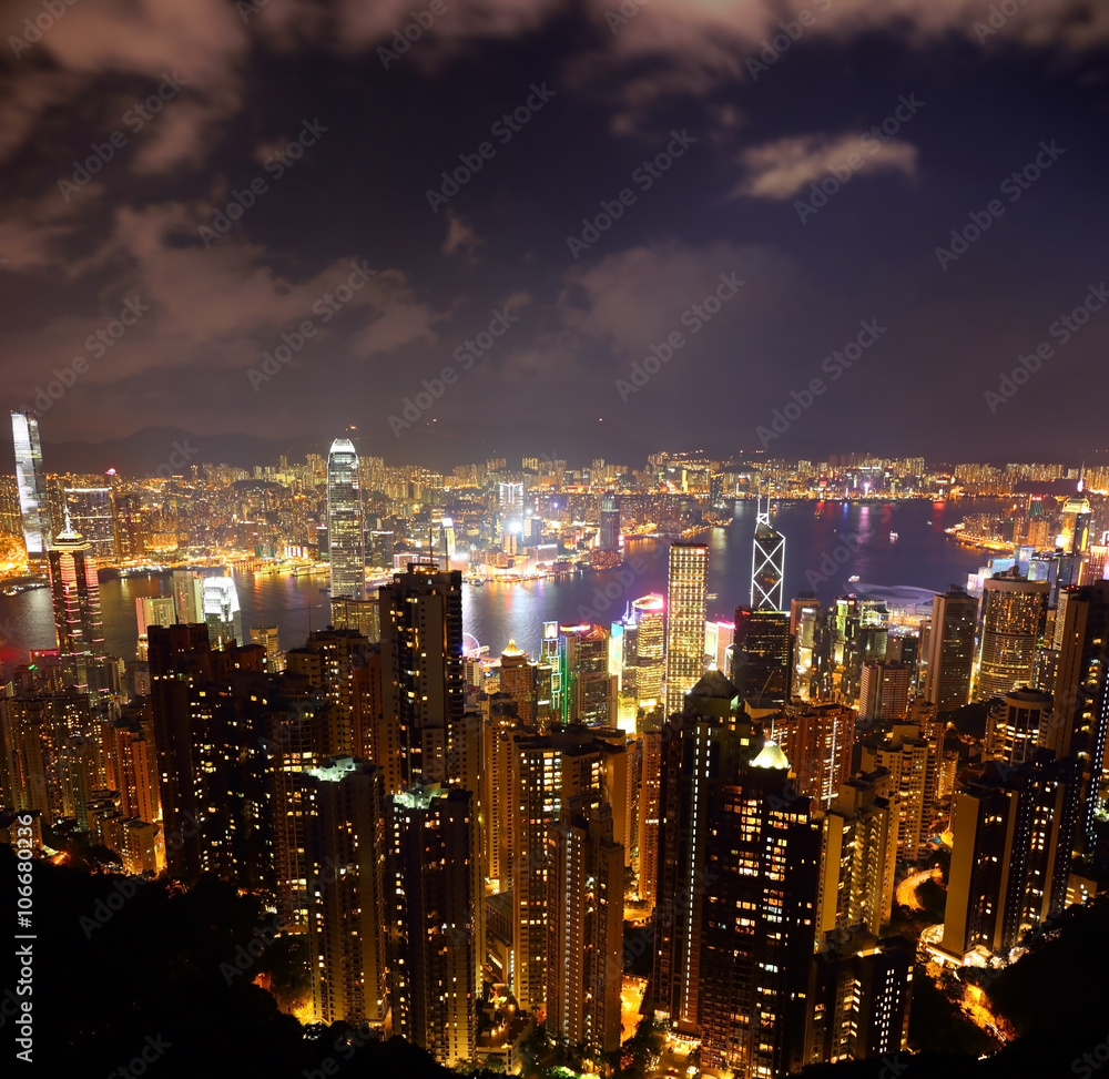 Hong Kong at night from Victoria Peak