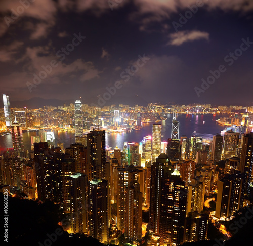 Hong Kong at night from Victoria Peak