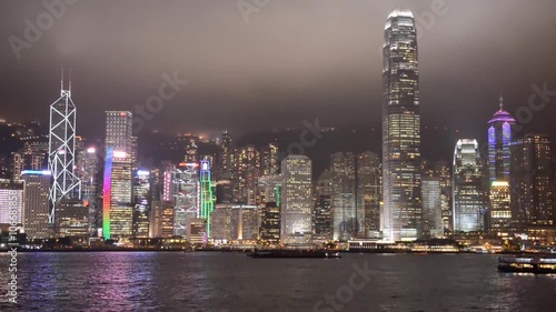 Wallpaper Mural Hong Kong night skyline during light show Torontodigital.ca