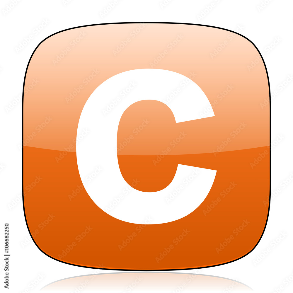 copyright orange square web design glossy icon copyright orange square web design glossy icon