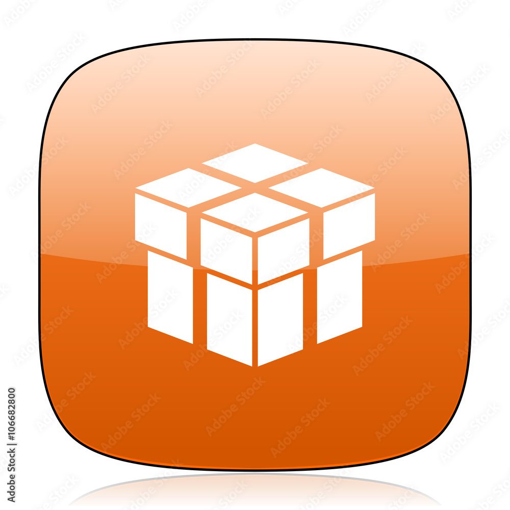 box orange square web design glossy icon box orange square web design glossy icon