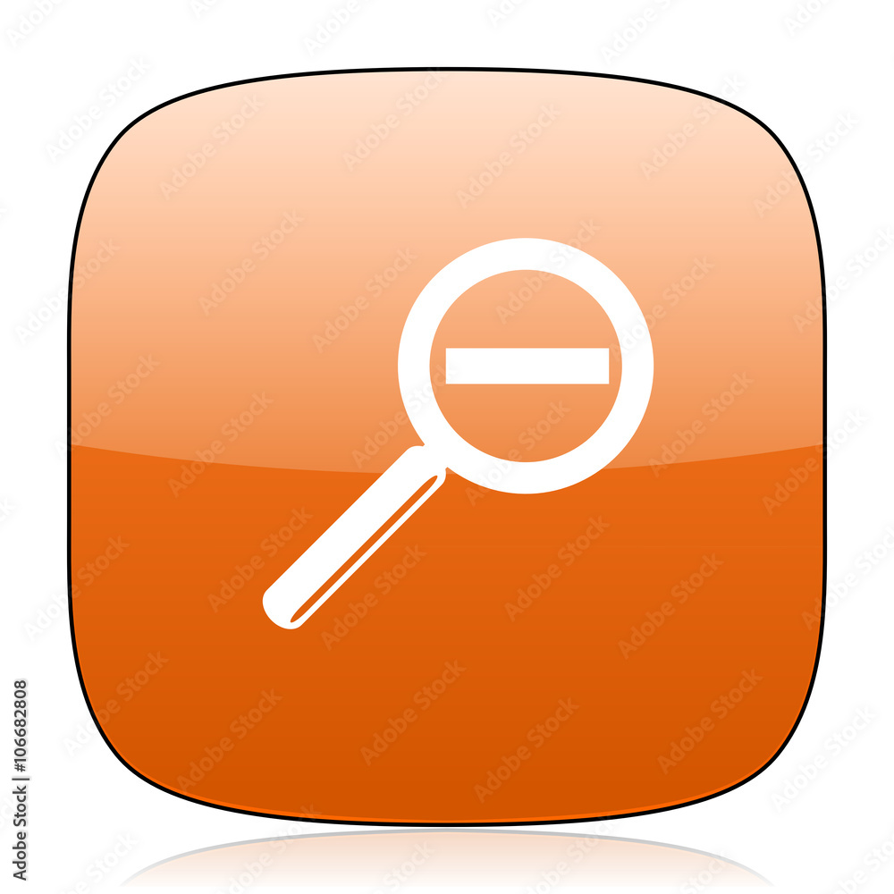 lens orange square web design glossy icon lens orange square web design glossy icon