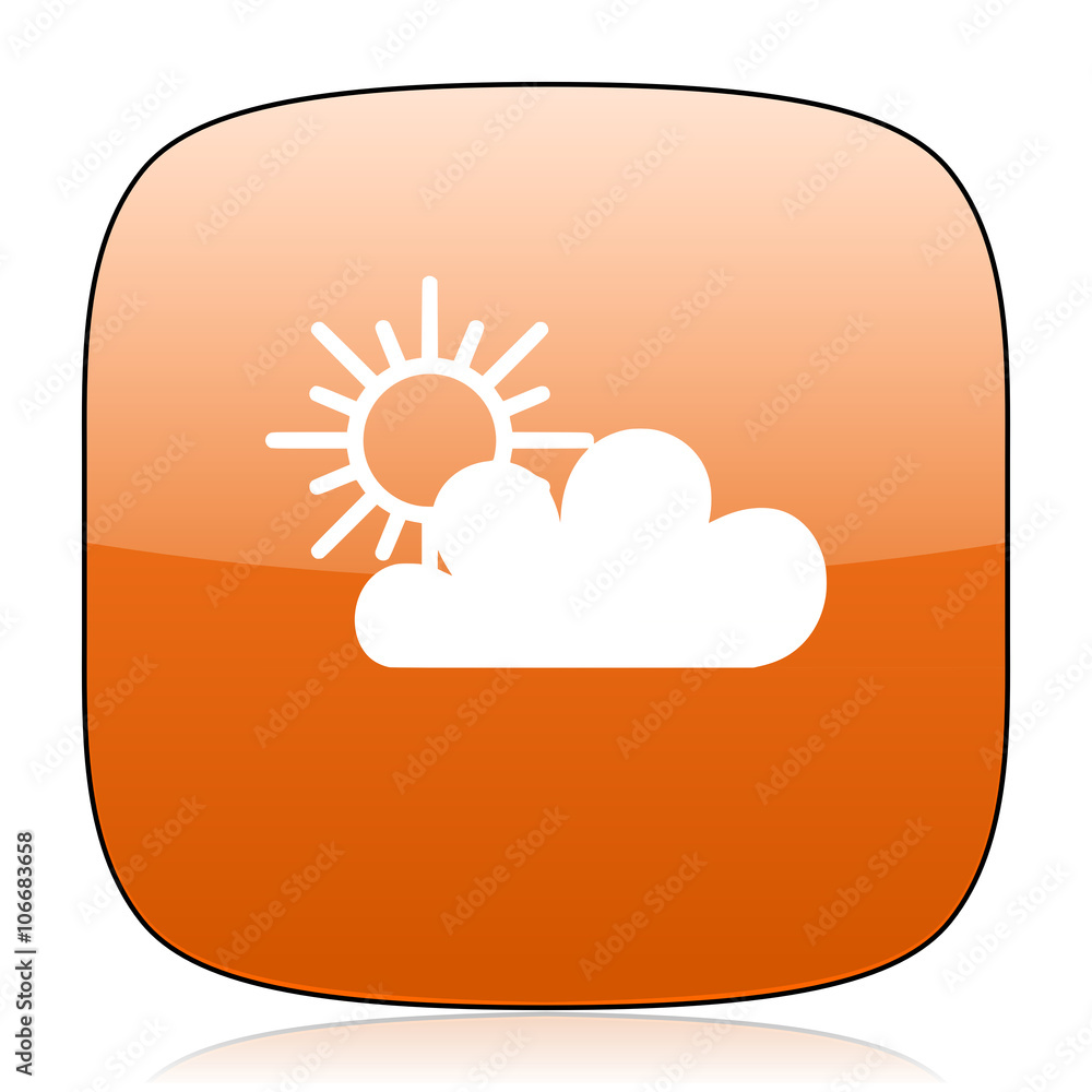 cloud orange square web design glossy icon cloud orange square web design glossy icon