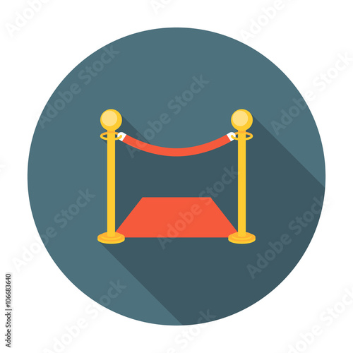 Golden fence with red carpet
