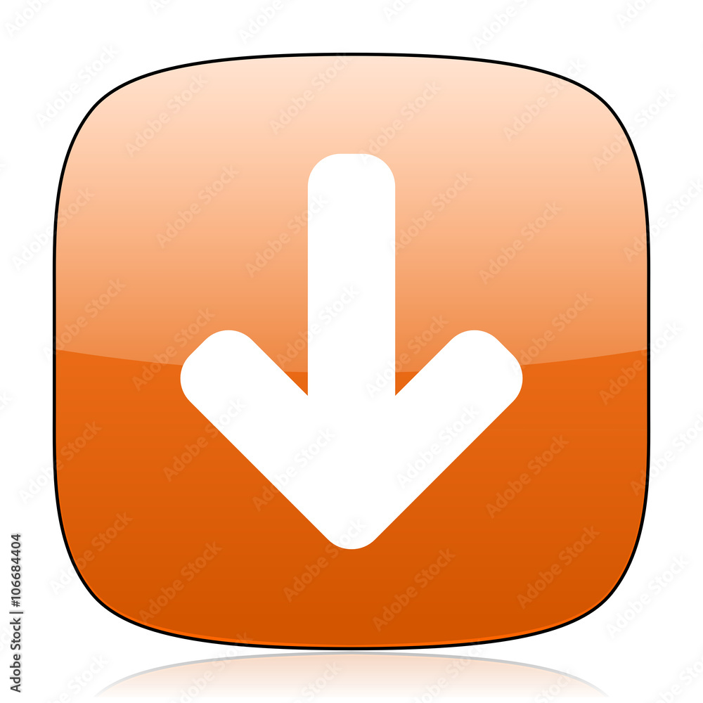download arrow orange square web design glossy icon download arrow orange square web design glossy icon