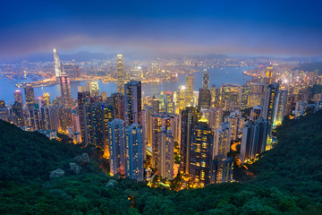 Papier peint photo Hong Kong Horizon urbain de Hong Kong  © SeanPavonePhoto