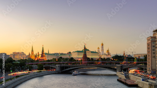 Sunset at Moscow Kremlin, Russia