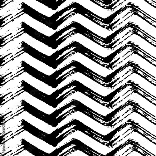 Wallpaper Mural Black Grunge Zigzags Torontodigital.ca