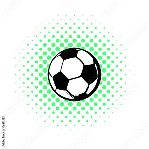 Soccer ball icon  comics style 