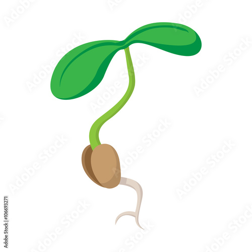 Sprout icon, cartoon style