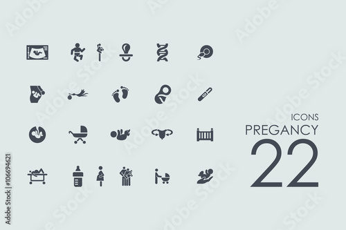 Set of pregancy icons