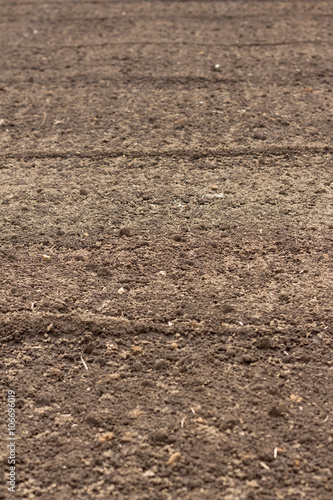 Soft dirt of farm after plowed