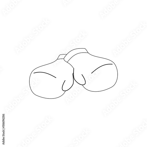 Boxing icon, isometric 3d style