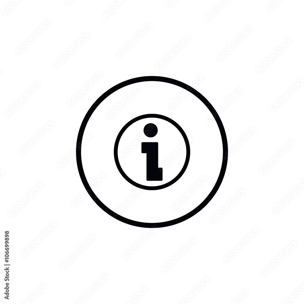 Icon information in the form of the letter Icon information in the form of the letter