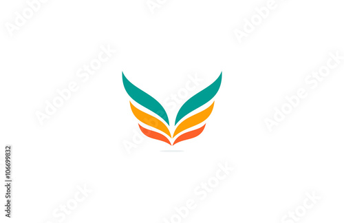 wings colorful business logo © anibalesse