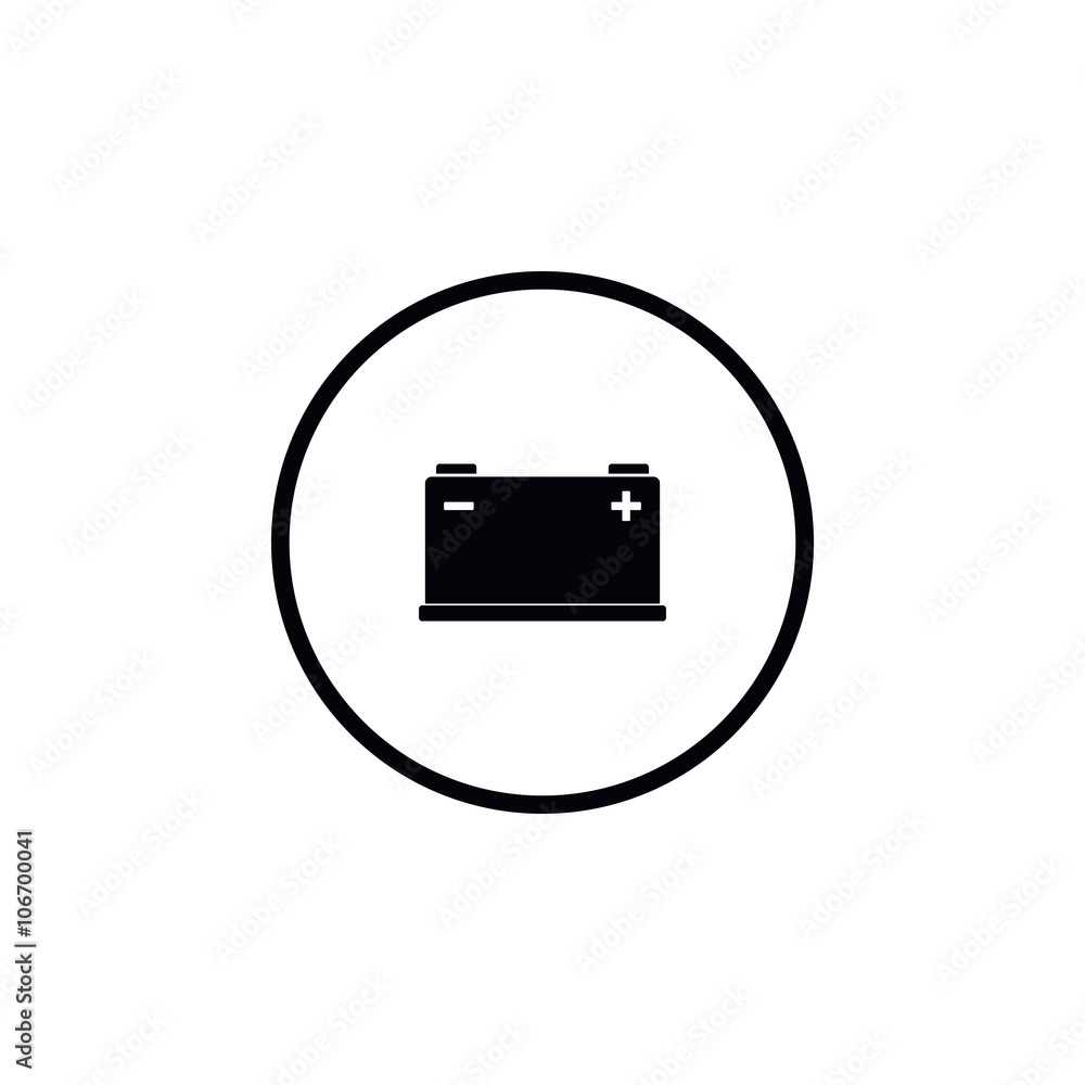 Icon car battery. Icon car battery.