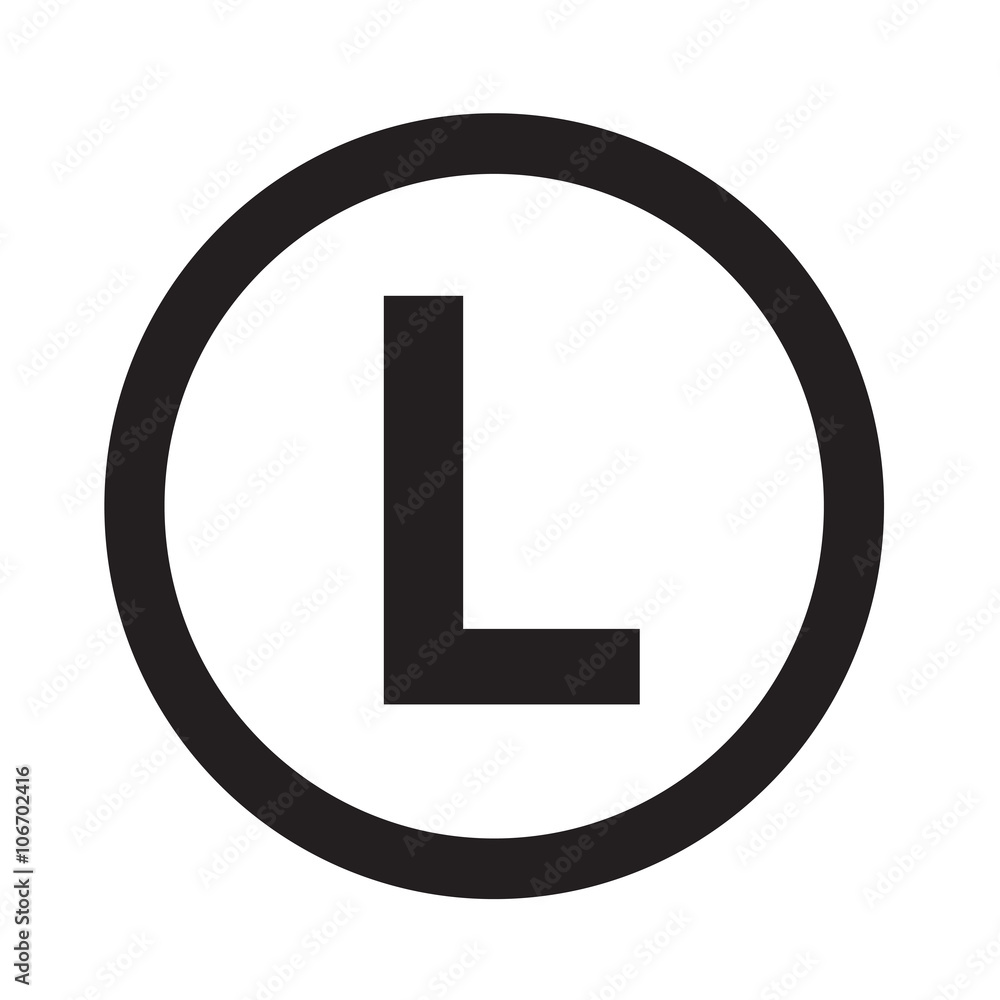 Basic font letter L icon Illustration design Basic font letter L icon Illustration design
