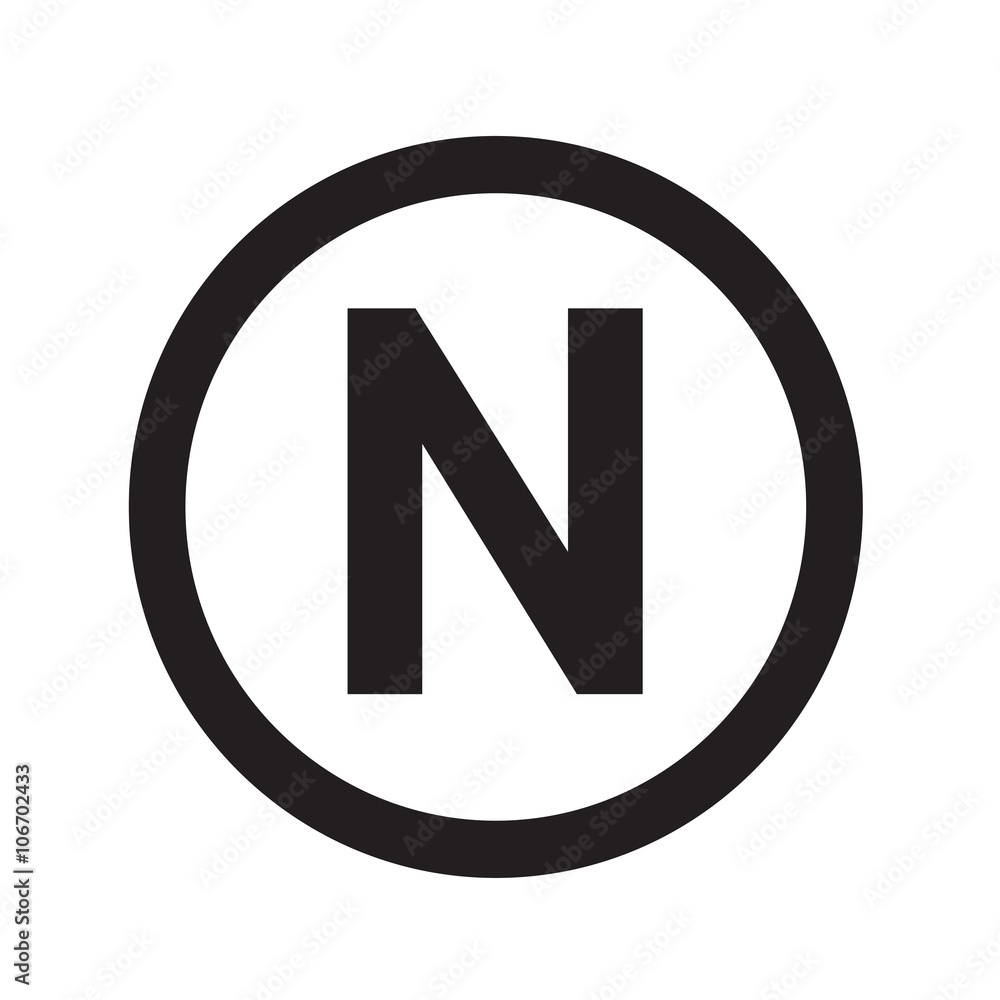 Basic font letter N icon Illustration design Basic font letter N icon Illustration design