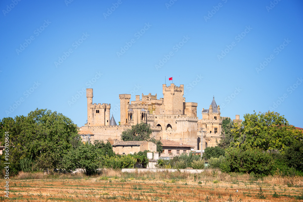 Olite medieval castle in Navarra, Spain