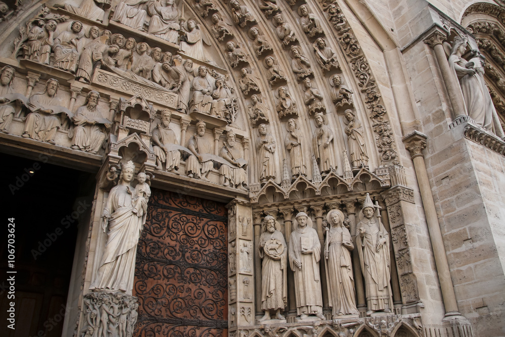 Main Entrance of Notre Dame de Paris - Portal of the Last Judgment
