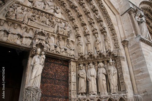 Main Entrance of Notre Dame de Paris - Portal of the Last Judgment