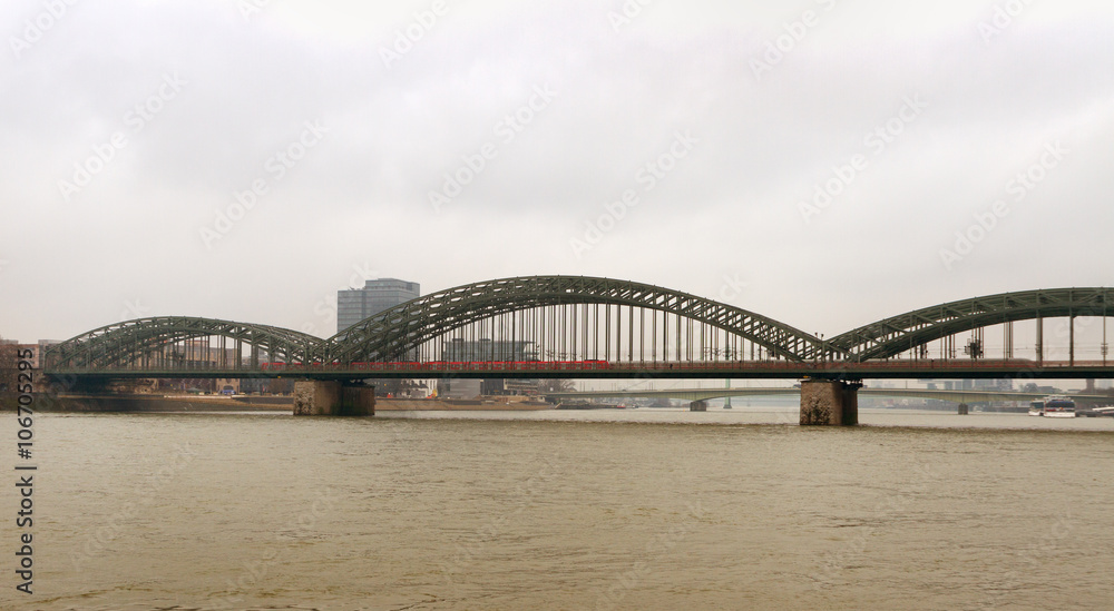 View to the bridges in Cologne.
