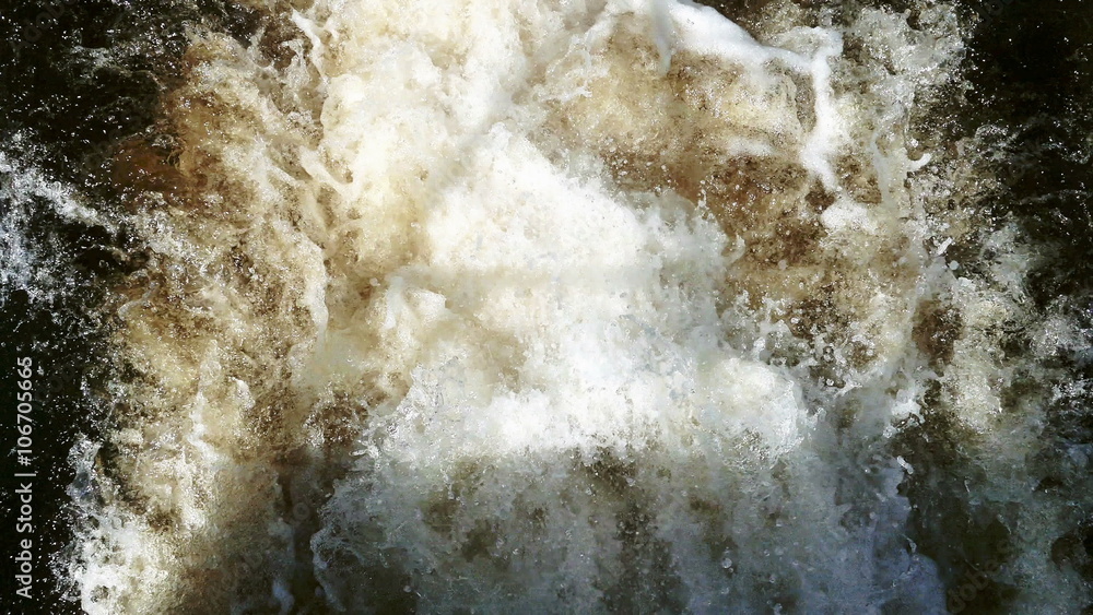 Stormy Trace of Motor Boat Crossing Blue Waters Stormy Trace of Motor Boat Crossing Blue Waters