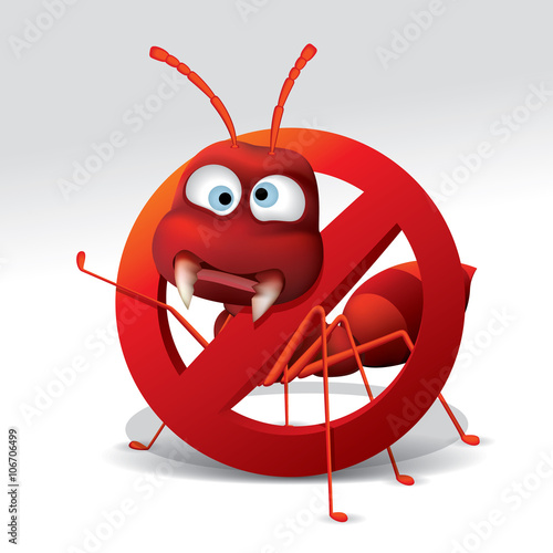 ant repellent vector , stop ant sign , no ant. Vector illustration