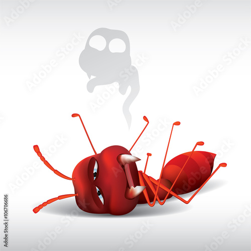 Vector illustration of ant
