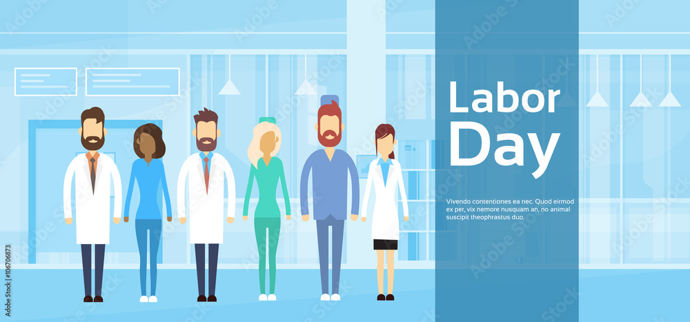 Obraz premium Medical Team Doctor Group Labor Day May Holiday