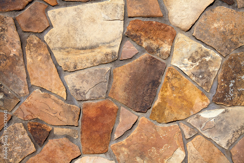 Stone natural fieldstone rock mortar wall closeup