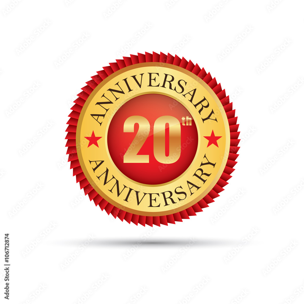 Naklejka premium 20 years anniversary logo