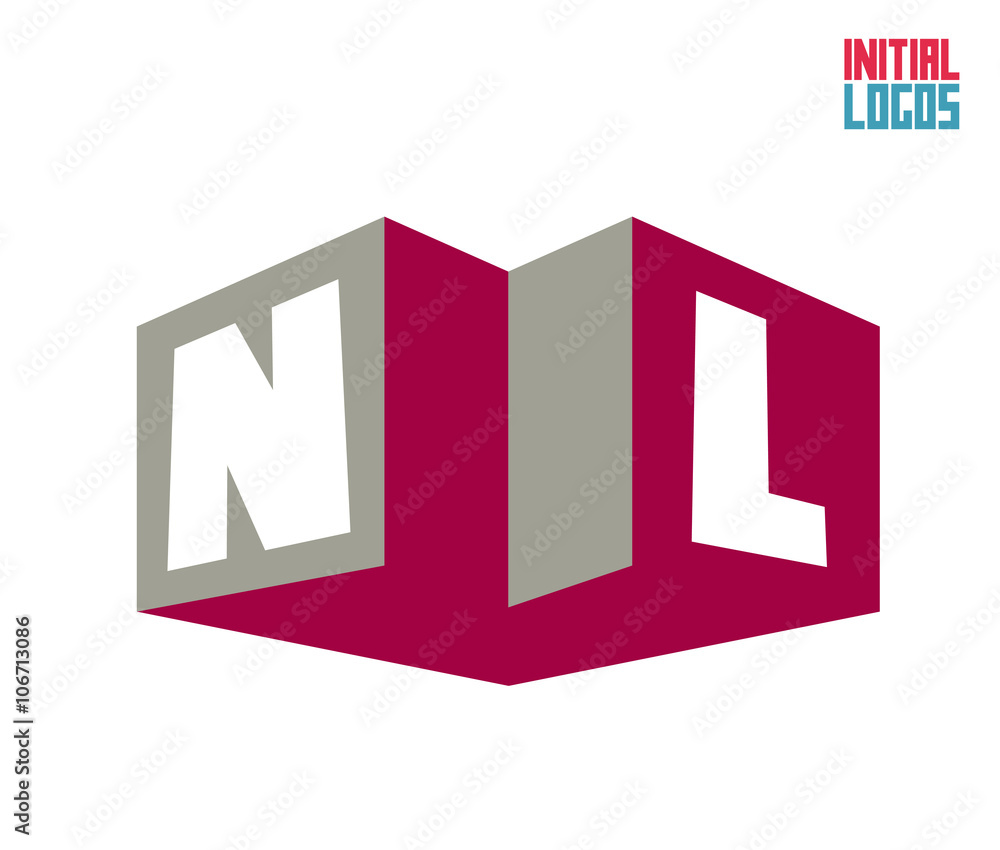 Fototapeta premium NL Initial Logo for your startup venture