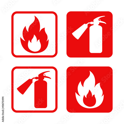Fire safety stickers
