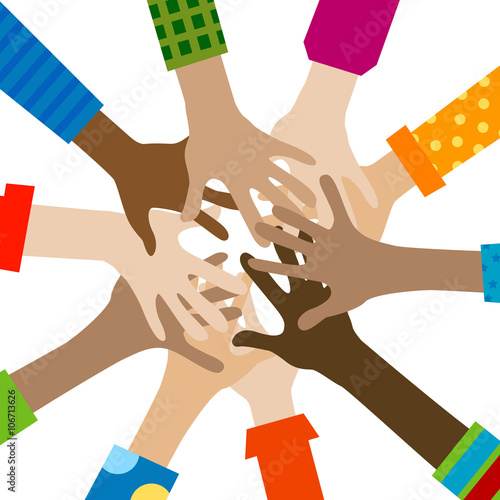 hands diverse togetherness