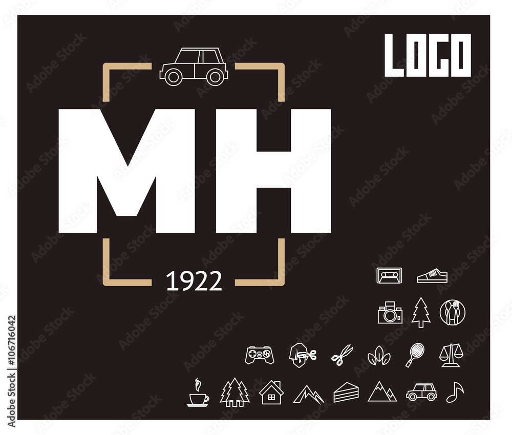 MH Initial Logo for your startup venture MH Initial Logo for your startup venture