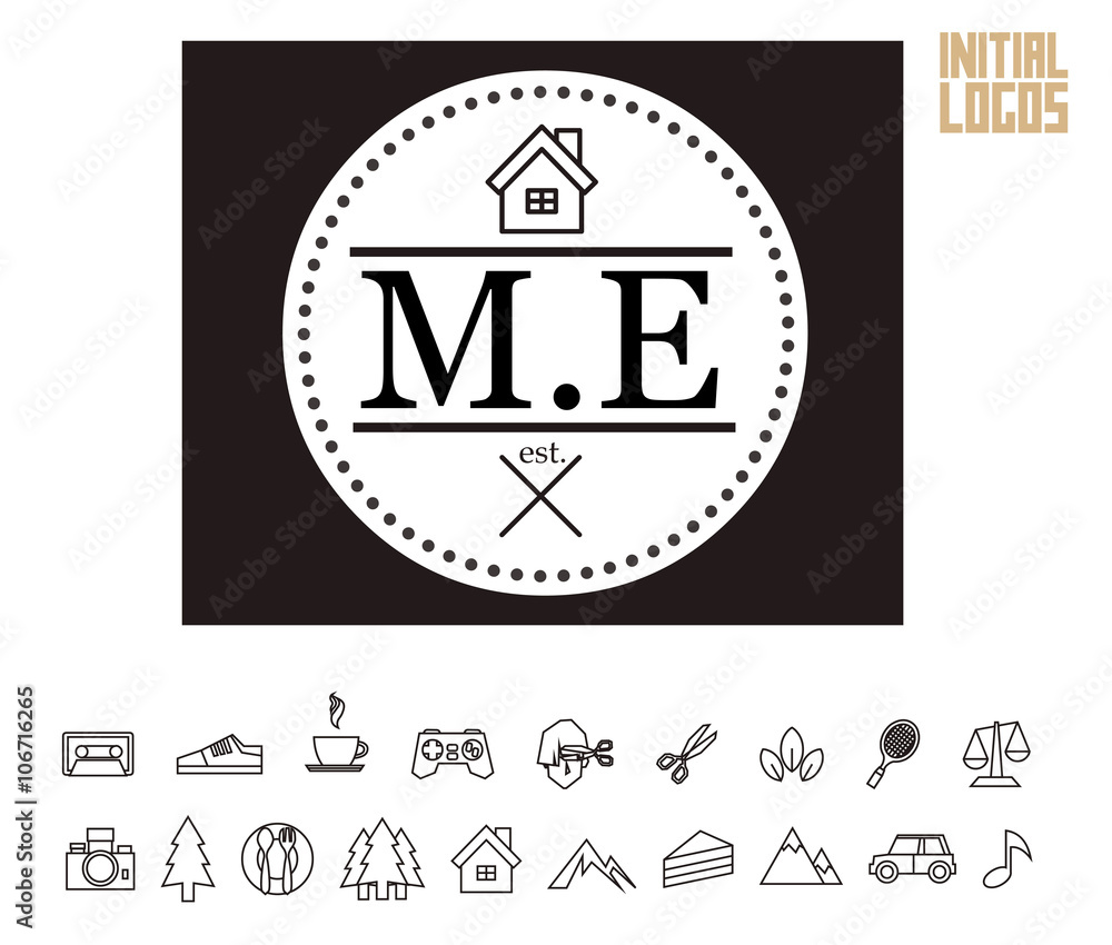 ME Initial Logo for your startup venture ME Initial Logo for your startup venture