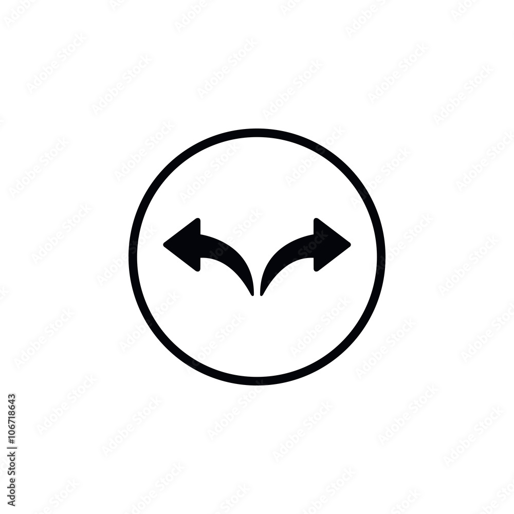 Icon left and right arrows. Forward and backward. Icon left and right arrows. Forward and backward.