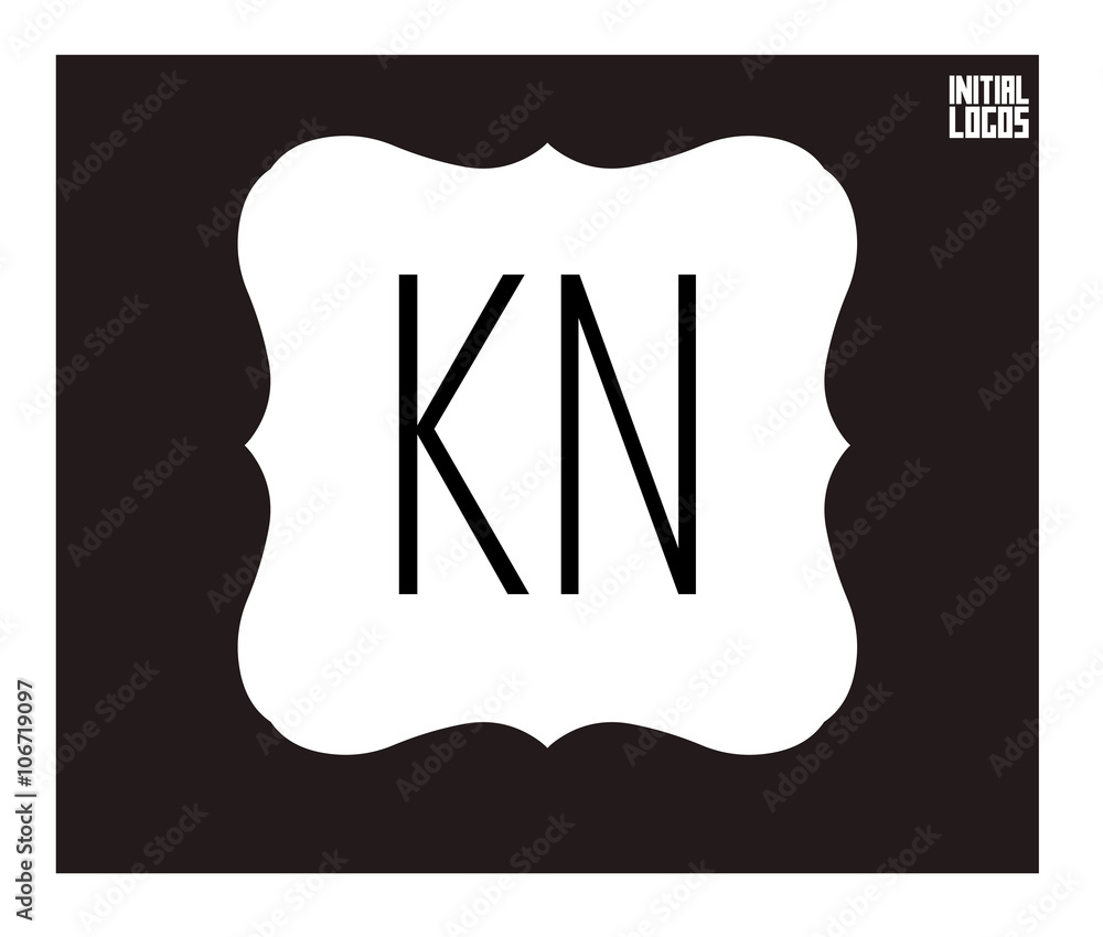 KN Initial Logo for your startup venture