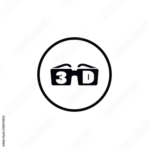 Icon 3D glasses.