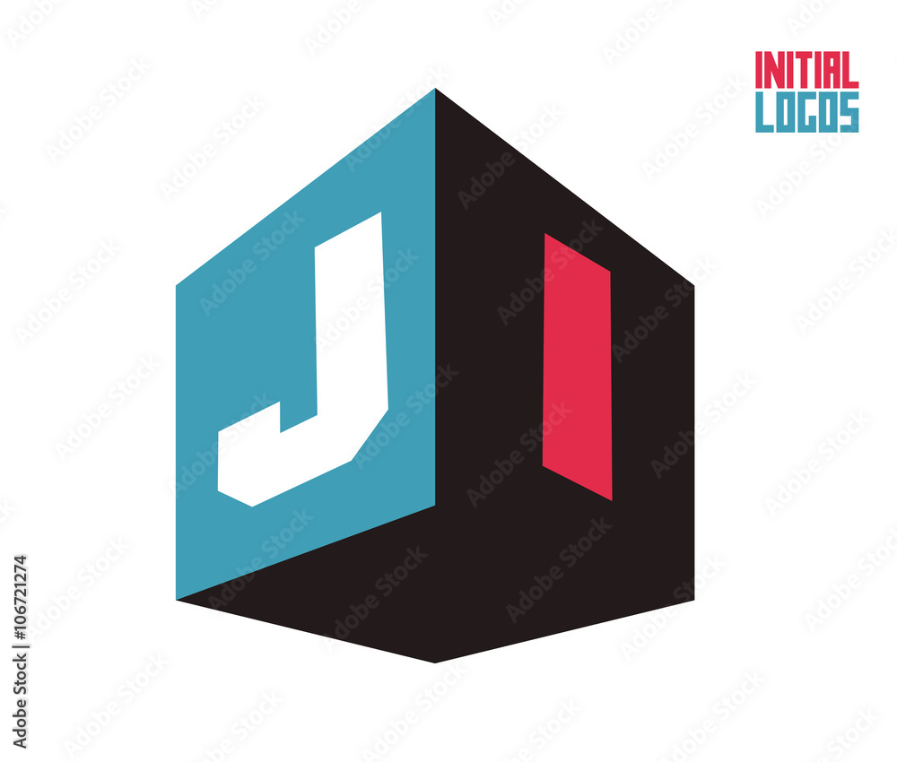 JI Initial Logo for your startup venture JI Initial Logo for your startup venture