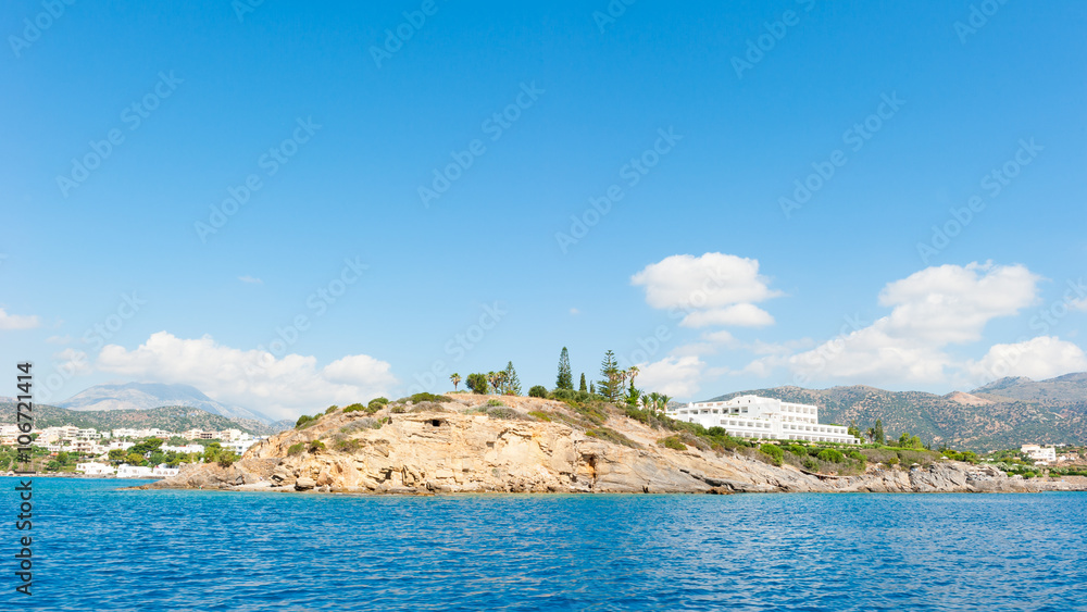 View of Mirabella bay. Crete, Greece