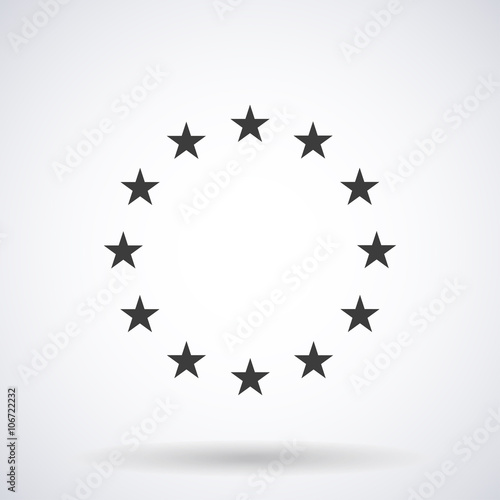 stars icon of the European Union on a white background, stylish vector illustration