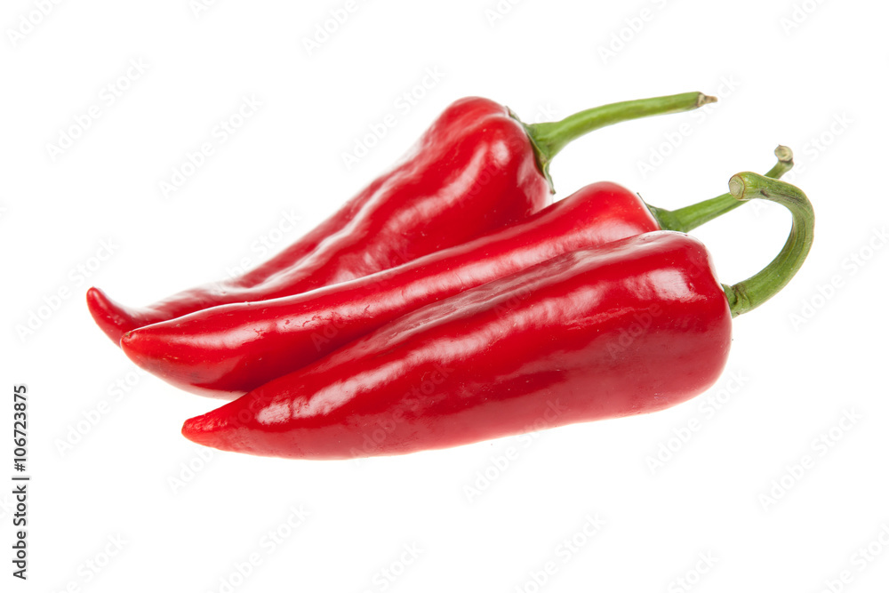 Red peppers isolated on a white. Healthy food. Fresh vegetables Red peppers isolated on a white. Healthy food. Fresh vegetables